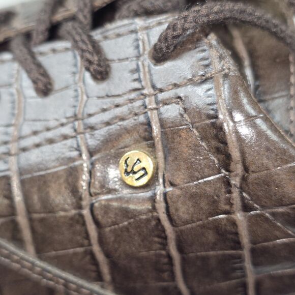 New VTG AntiPrint Lace up Oxford Brown - Picture 1 of 9